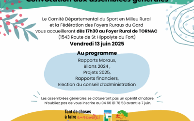 ASSEMBLEES GENERALES DE LA FDFR30 ET DU CDSMR30