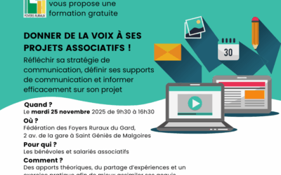 FORMATION : DONNER DE VOIX A SES PROJET ASSOCIATIFS LE 25 NOVEMBRE 25