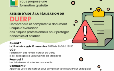 FORMATION DUERP AVEC LES FOYERS RURAUX LE 16 OCTOBRE 25