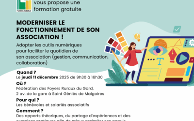 FORMATION : MODERNISER LE FONCTIONNEMENT DE SON ASSOCIATION LE 11/12/25