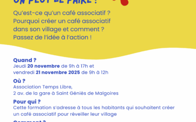 FORMATION CAFE ASSOCIATIF LES 20 ET 21 NOVEMBRE 2025