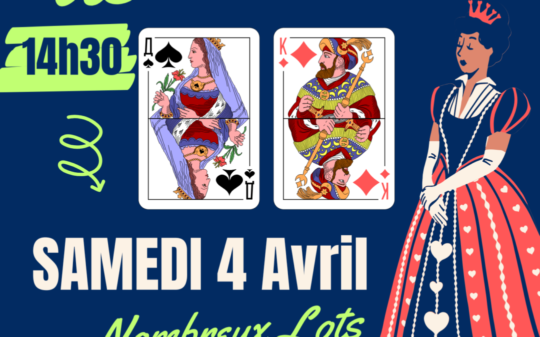 CONCOURS DE BELOTE AVEC ADEAUXMINO LE 4 AVRIL 26