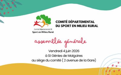 ASSEMBLEE GENERALE DU CDSMR LE 2 JUIN A 18H30