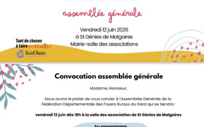 INVITATION ASSEMBLEE GENERALE DE LA FDFR30 LE 12 JUIN 2026 A18H